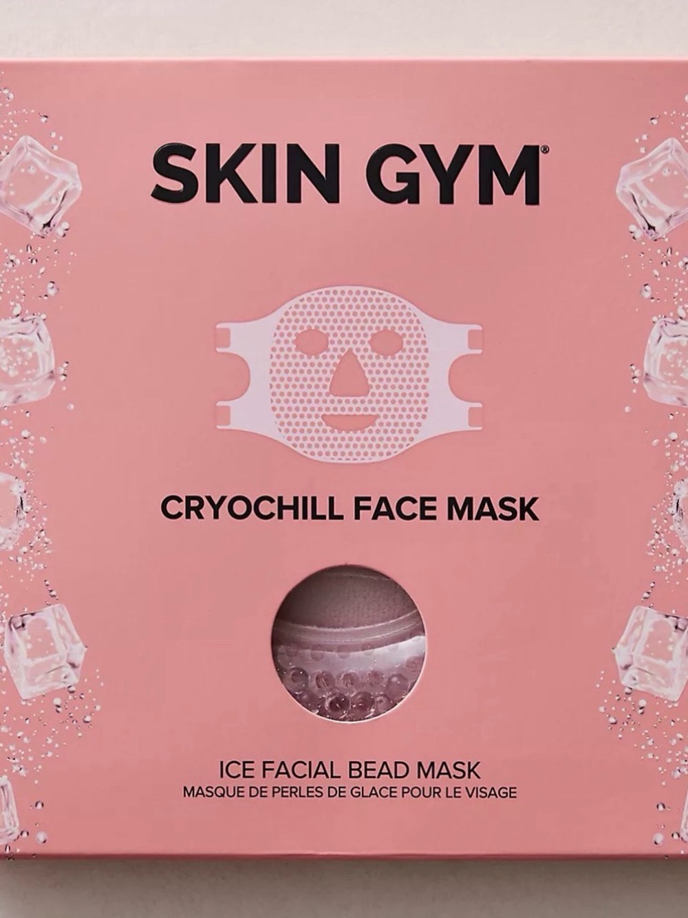 Skin Gym CryoChill Face Mask — Pink Cooling Ice Facial Bead Mask